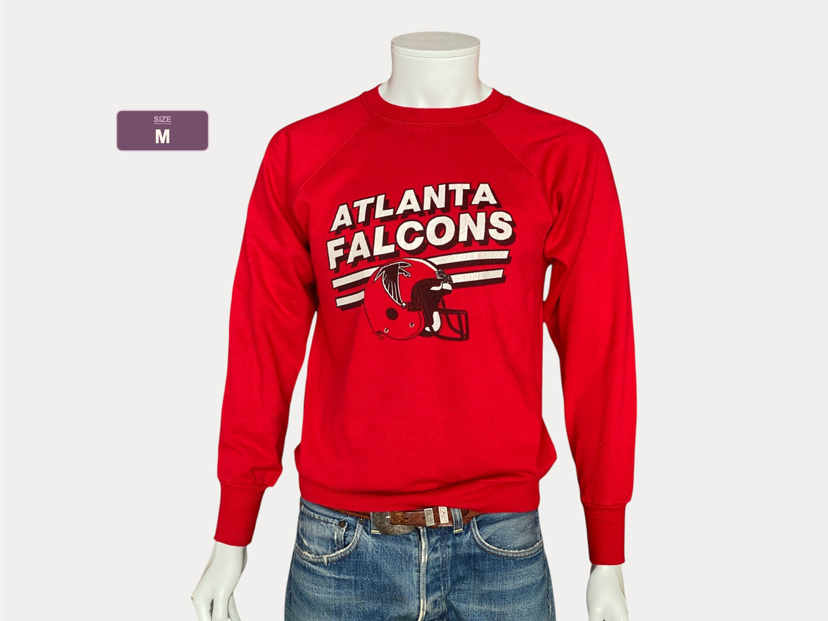 Medium Size Vintage 80s Atlanta Falcons Sweatshirt, Made in USA - Sports Memorabilia