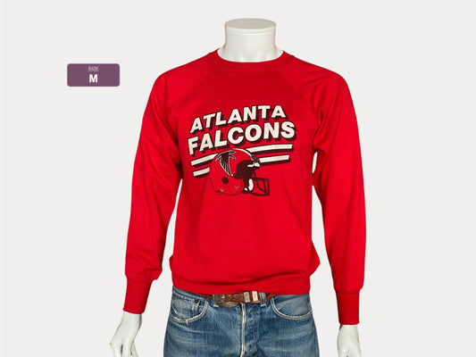 Medium Size Vintage 80s Atlanta Falcons Sweatshirt, Made in USA - Sports Memorabilia
