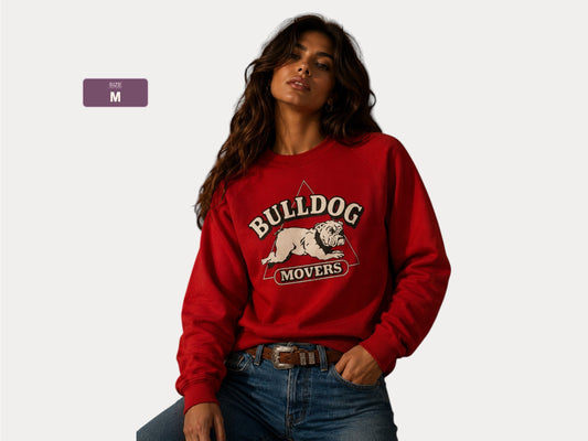 Vintage 90s Bulldog Movers Sweatshirt - Size M | Made in USA | Retro Style
