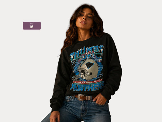 Medium 80s Vintage Panthers Sweatshirt Made in USA | Retro American Apparel