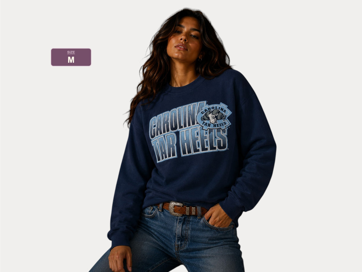 Vintage 90s Carolina Tar Heels Starter Sweatshirt - Size M | Made in USA | Retro Collegiate Style-AJ357 Studio