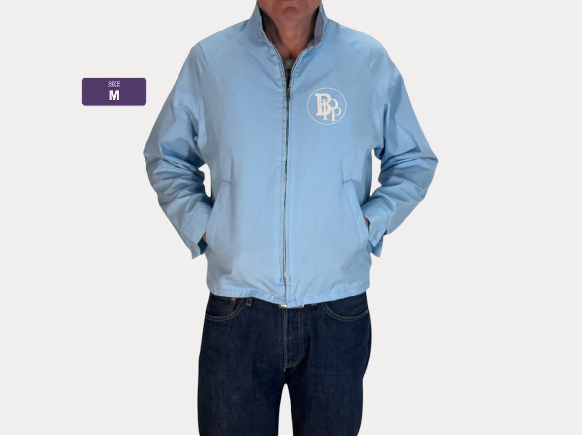 Talla mediana. Chaqueta vintage de algodón King Louie con cremallera, años 70. Fabricada en EE. UU., estilo clásico.