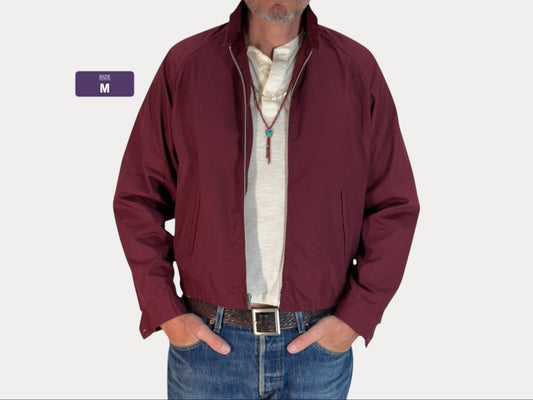 Size Med , Vintage 60s Lightweight Cotton-Blend Zip Jacket