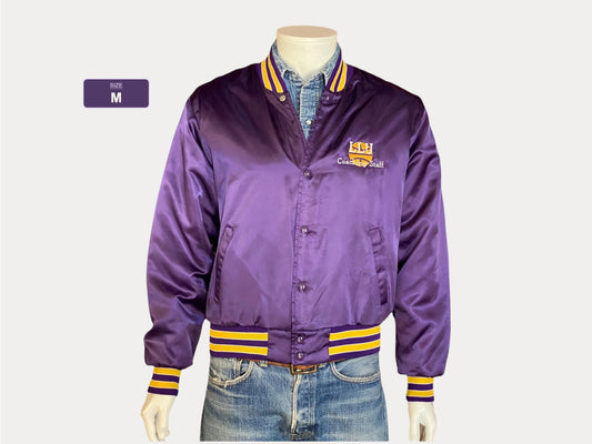 Size M. Vintage 80s LLU Basketball Coaching Satin jacket Made In USA