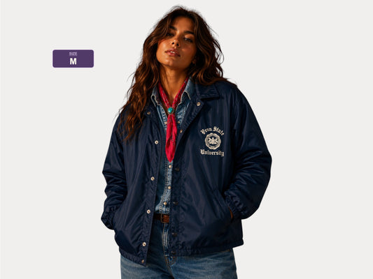Vintage University of Penn State Lined Windbreaker by Maple | Size Medium