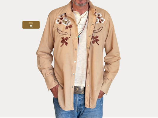 Size M. Authentic 70’s H Kenny Rogers embroidered shirt Western Shirt