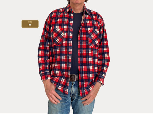 Camisa de franela vintage mediana | Retro clásica