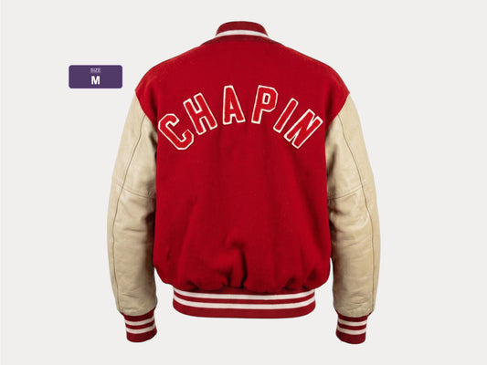 Size Med. Authentic Vintage Varsity Jacket – Wool & Leather Made in USA
