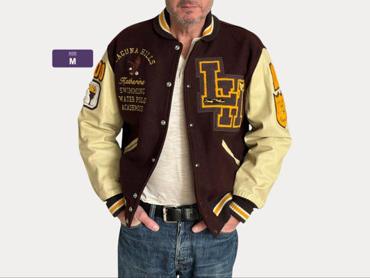 Med. Vintage College Varsity Jacket – Laguna Hills Water Polo Academic . Made in USA