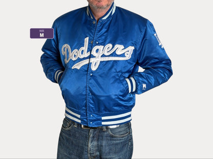Vintage 80s LA Dodgers Starter Satin Jacket | Diamond Collection | Size M | Made in USA
