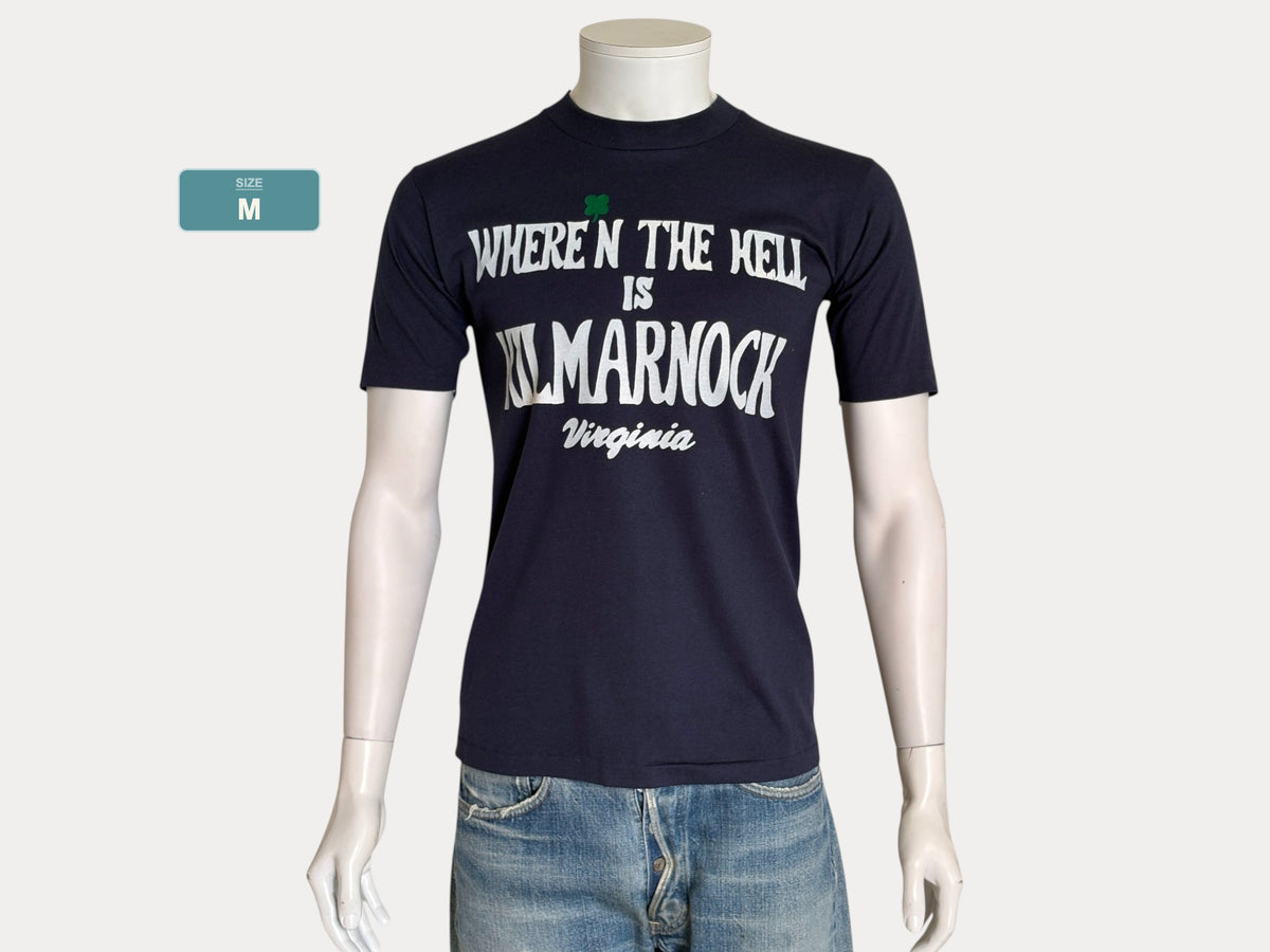 Vintage Kilmarnock Virginia tee – small town mystery with bold retro attitude. Med-AJ357 Studio