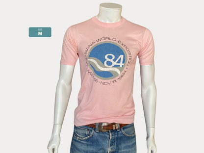 T-shirt vintage 50/50 coton de l'Expo de Louisiane de 1984, fabriqué aux États-Unis.