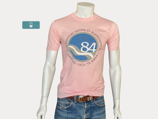 Med. Vintage 50/50 cotton  Louisiana expo 1984 T-shirt Made In USA