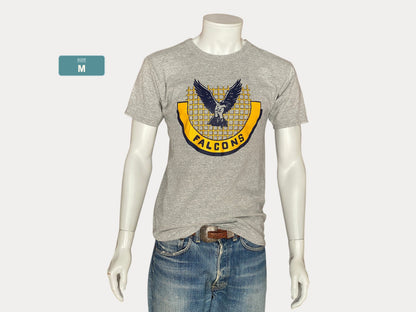 T-shirt Champion vintage 100 % coton Falcon taille M, fabriqué aux États-Unis | Retro American Apparel