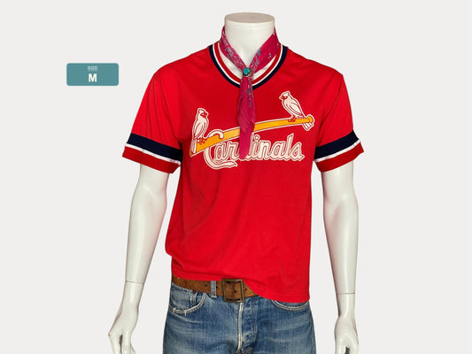 Cardinals Baseball 80s Vintage Poly-cotton T-shirt Size M Made in USA by Russell Athletic