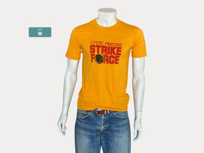 Vintage 80s Bowling Strike Force Cystic Fibrosis T-Shirt - Size M | Made in USA | Retro Tee