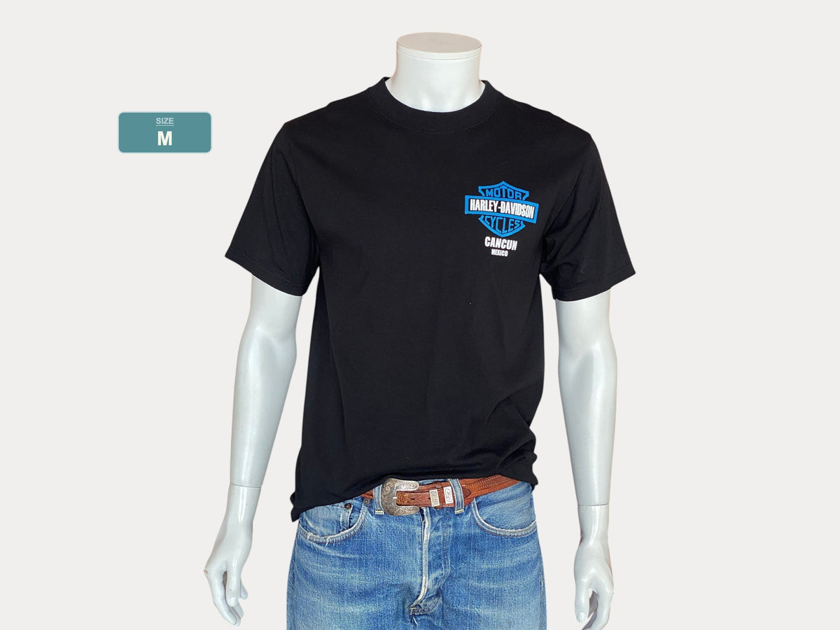 T-shirt Harley Davidson vintage 1989 – Taille M | Fabriqué au Mexique | Pièce de collection authentique