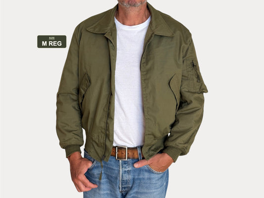 Vintage 1981 US Military CVC Cold Weather Jacket — Aramid/Nomex — Size, Med Reg. Made USA-AJ357 Studio