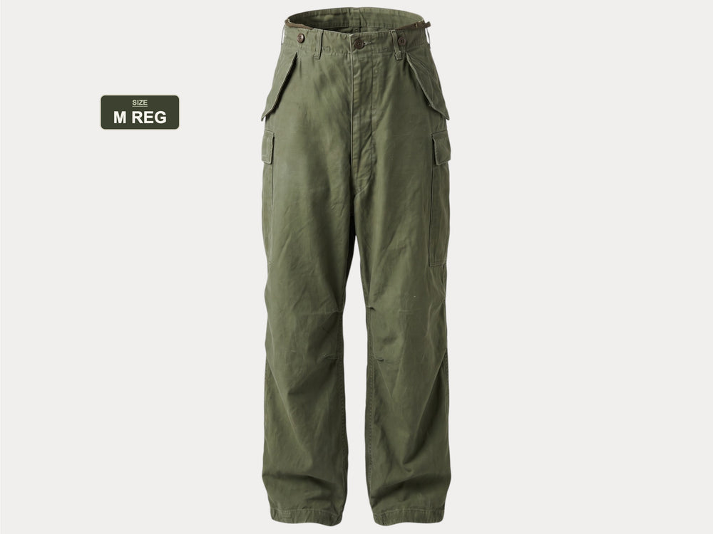 Vintage 1950s M-51 US Army Field Cargo Pants – Made in USA - Size Medium Reg. Military Trousers-military-AJ357 Studio