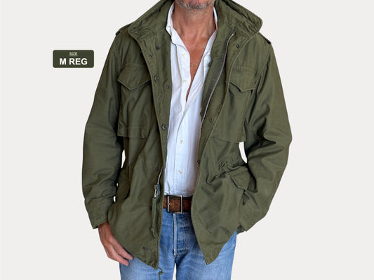 Vintage 1968 OG 107 US Army M-65 Field Jacket — Vietnam war era. Size Medium Regular-AJ357 Studio