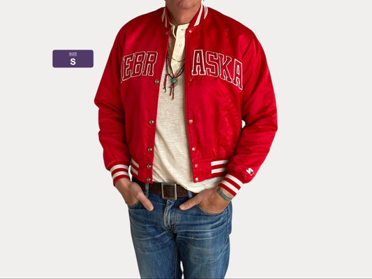 Small . Vintage Nebraska Starter jacket  Made In USA