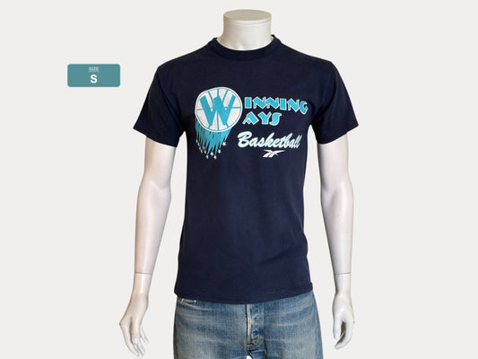 Vintage Winning Ways Basketball tee – bold 90s Reebok-era style with hoops flair. Small