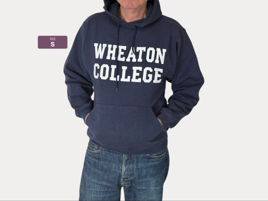 Size S Hooded Wheaton College Made in USA By The Cotton Exchange