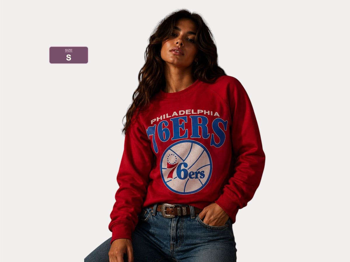 Small. 80s Vintage 76ers sweatshirt Made In USA