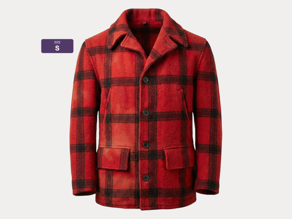 Size Small. Vintage 50s plaid wool hunting jacket Made in USA