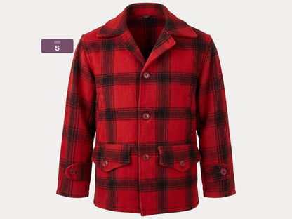 Size Small. Vintage 1940s Sears Roebuck plaid wool hunting jacket-AJ357 Studio