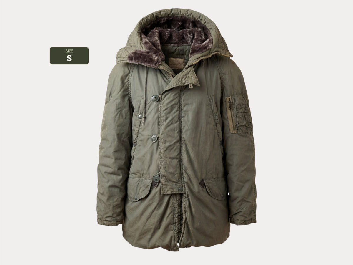 Authentic 1980 US Air Force N-3B Flight Jacket Parka — Extreme Cold Weather — Size Small-AJ357 Studio