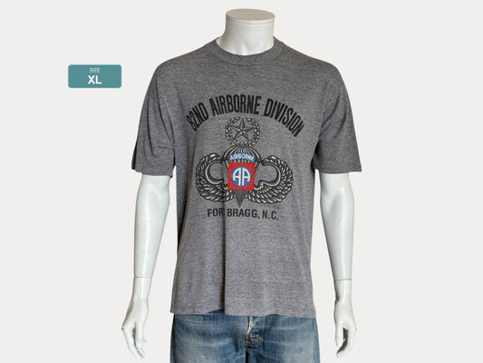 Vintage 82nd Airborne Division T-Shirt – XL – Fort Bragg Military Tee – 1991 Graphic – Made in USA