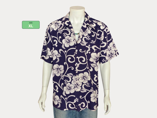 XL. Vintage 70s Hawaiian thin cotton shirt