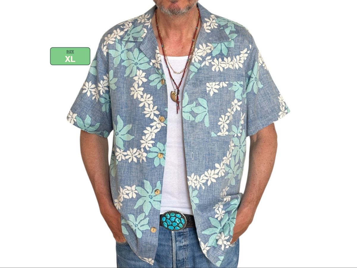XL. Vintage 80s Hawaiian cotton shirt