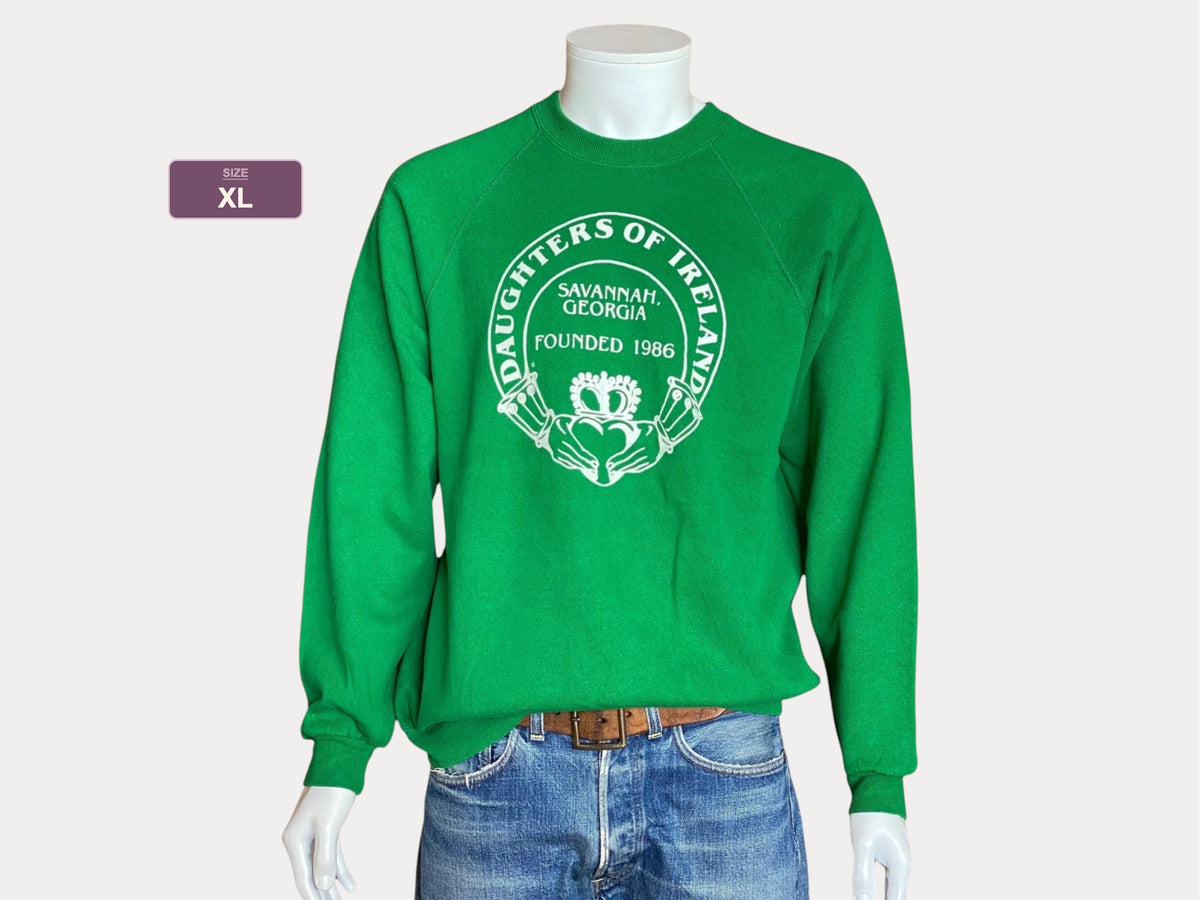 Size XL. 80s vintage sweatshirt daughters of Ireland Made In USA by BW