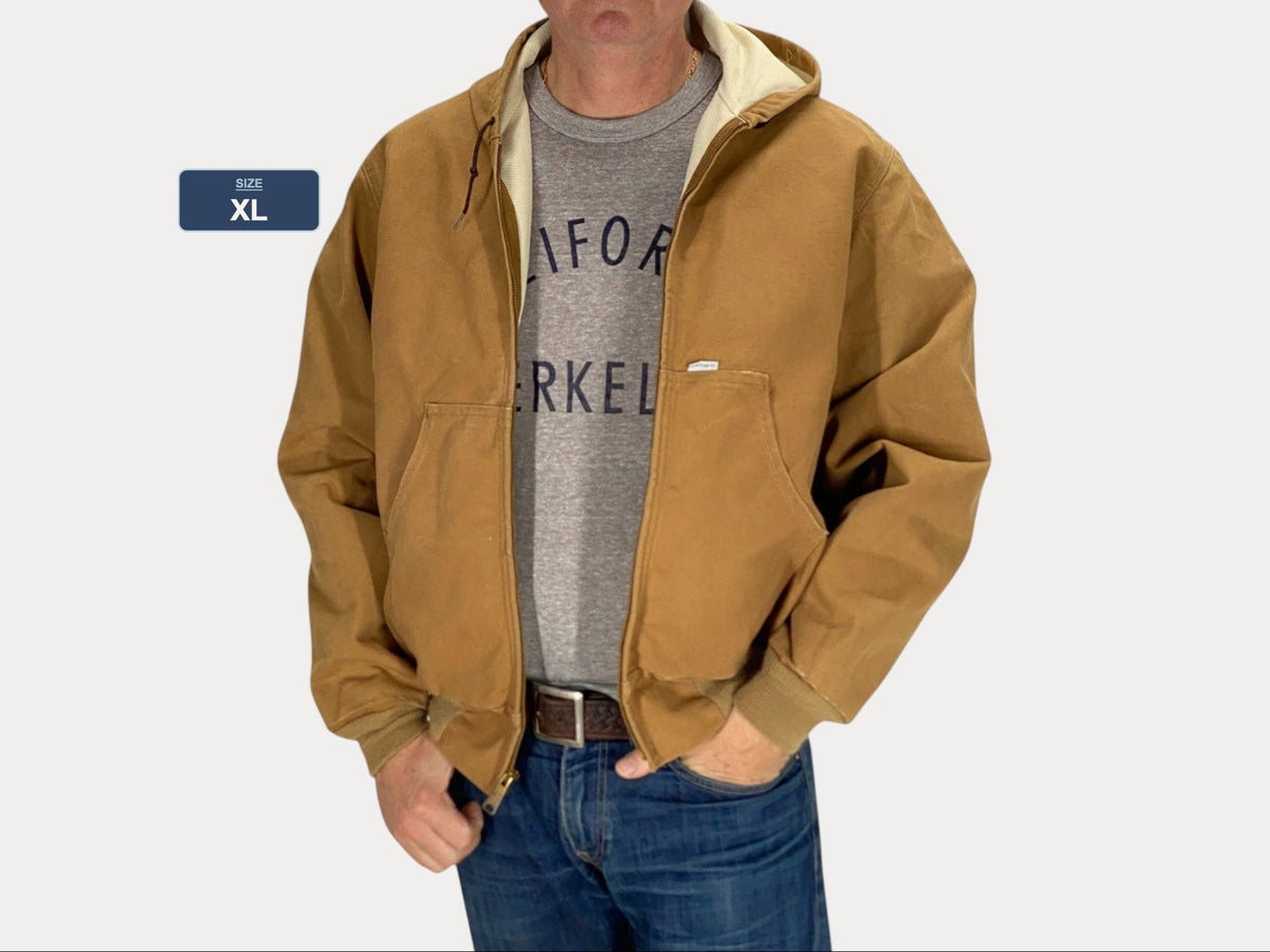 Size X Large. 90s Vintage hooded Carhartt jacket Made in USA - Authentic Workwear Style-AJ357 Studio