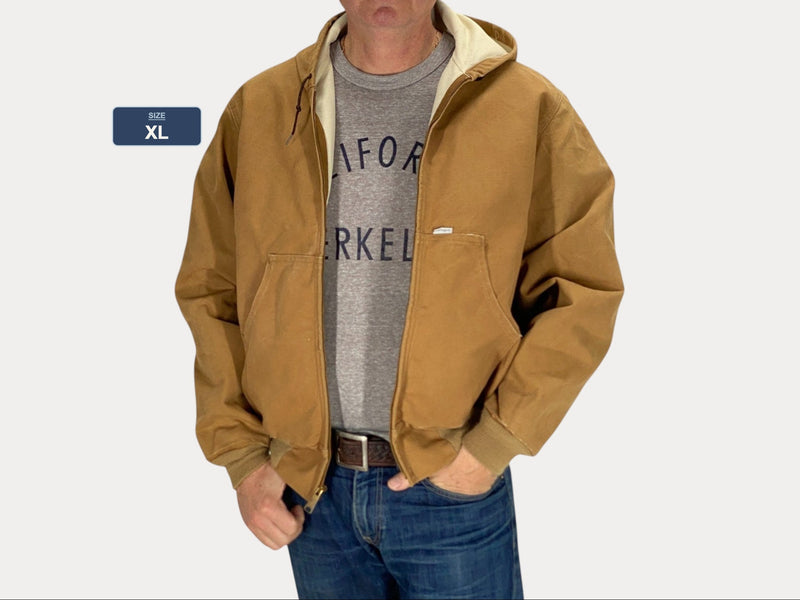 Size X Large. 90s Vintage hooded Carhartt jacket Made in USA - Authentic Workwear Style-AJ357 Studio