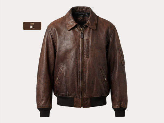 Vintage Avirex Leather Jacket XL | AJ357 Studio