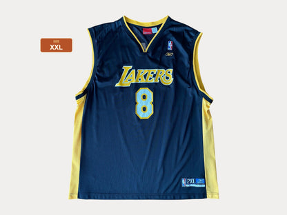 Talla XXL. Camiseta vintage de Kobe Bryant #8 de los Lakers de Reebok.