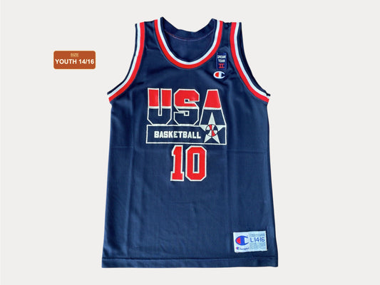 Youth L 14-16. Vintage 90s Champion NBA USA dream team #10 Miller  jersey  Made In USA