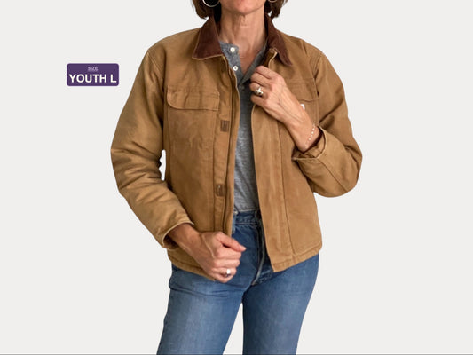 Youth L.  Carhartt Blanket lined jacket Made in USA
