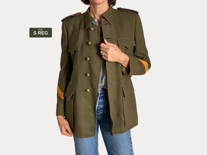 Small. Authentic 50s Vintage Spanish military uniform jacket