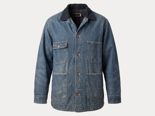 Vintage Sears Denim Chore Jacket – Lined – Made in USA – Size Large – 1970s Workwear Style