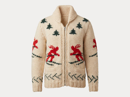 Vintage Hand Knit 100% Wool Cowichan hand made in Canada-AJ357 Studio-AJ357 Studio