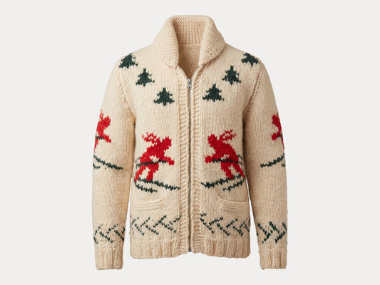 Vintage Hand Knit 100% Wool Cowichan hand made in Canada-AJ357 Studio-AJ357 Studio
