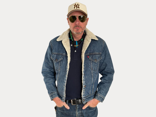 Size 38US / 48EU. 2 pockets Vintage 70s Levis fleece Jacket Made in USA-AJ357 Studio-AJ357 Studio