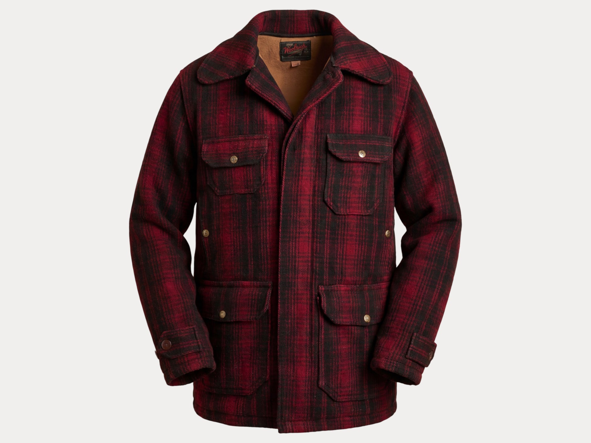 Vintage 1930s Woolrich Red & Black Plaid Wool Hunting Jacket –size 38US / 48EU. Made in USA-AJ357 Studio-AJ357 Studio
