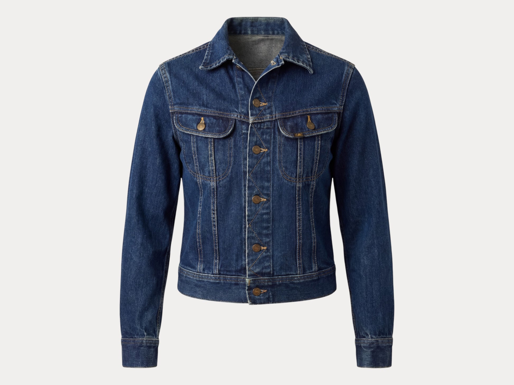 Size 36US / 46EU .Vintage 80s Lee Denim Shirt – 2 Pockets, Made in USA, Classic Workwear-AJ357 Studio-AJ357 Studio