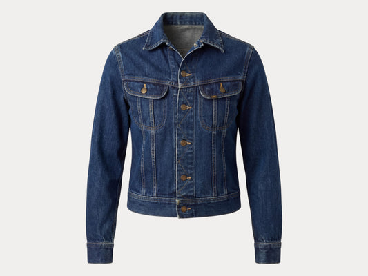 Size 36US / 46EU .Vintage 80s Lee Denim Shirt – 2 Pockets, Made in USA, Classic Workwear-AJ357 Studio-AJ357 Studio