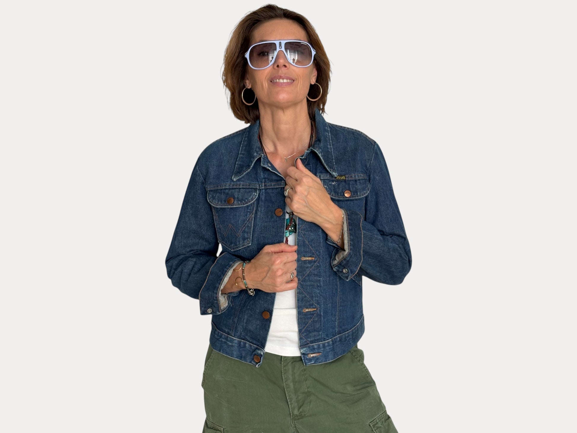 Size 36US . Vintage 70s Wrangler Denim Jacket – 4 Pockets-AJ357 Studio-AJ357 Studio